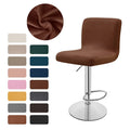 Velvet Bar Stool Covers Stretch Short Back Chair Stool Cover for Home Hotel Banquet Seat Case Office Chair Slipcover Seat Protector