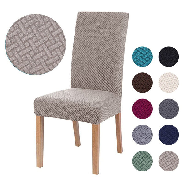 Luxury 1/2/4/6 Pieces Jacquard Dining Room Chair Cover Spandex Elastic Stretch Slipcover for Chairs Kitchen Hotel Banquet