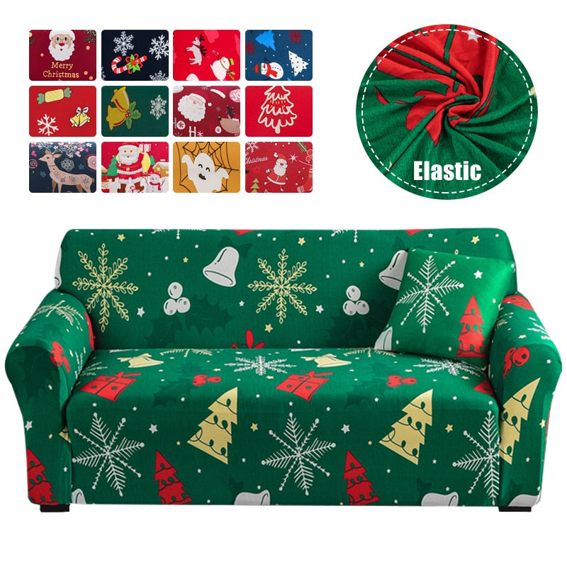 Christmas Sofa Cover for Living Room Elastic Chair Couch Cover ...