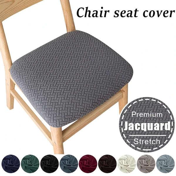 Dining Chair Seat Covers Stretch Jacquard Chair Slipcover for Wedding Hotel Banquet Dining Room Protector Removable Chair Cover
