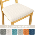 Durable Stretch Jacquard Dining Room Chair Seat Covers Removable Washable Elastic Upholstered Dining Chair Cushion Slipcover