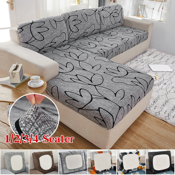 Elastic Geometric Sofa Seat Cushion Cover Stretch Tight Sofa Cover for Living Room Chaise Lounge Couch Corner Sofa Slipcover Seat Cover