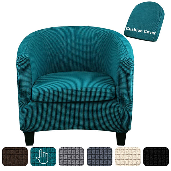 Elastic Jacquard Cover For Tub Chair Living Room 1 Seat Sofa Slipcover Single Seater Furniture Couch Washable Armchair Cover
