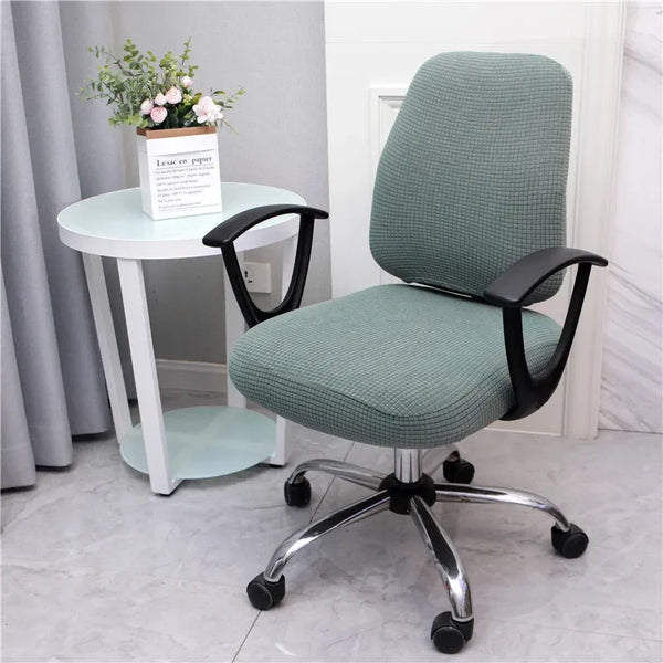 Elastic Office Chair Cover Polar Fleece Thicken Split Computer Armchair Cover Swivel Lift Seat Case Slipcovers for Living Room