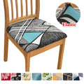 Elastic Plain Printed Chair Seat Cushion Cover for Chair Slipcover for Dining Room Kitchen Chair Protector Removable