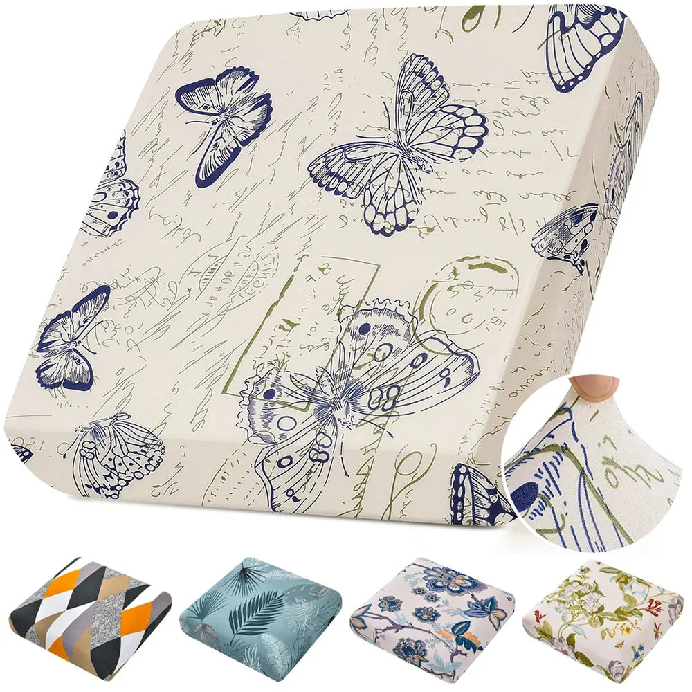 Elastic Sofa Covers Floral Printed Sofa Seat Cushion Cover 1/2/3/4 Seater Furniture Protector Corner L-shape Sofa Seat Slipcover