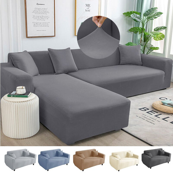 Elastic Sofa Cover Slipcover For Living Room Stretch Spandex Armchair Cover 1/2/3/4 Seater Corner L Shape Couch Cover