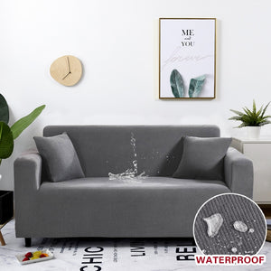 Elastic Waterproof Solid Colour Sofa Cover