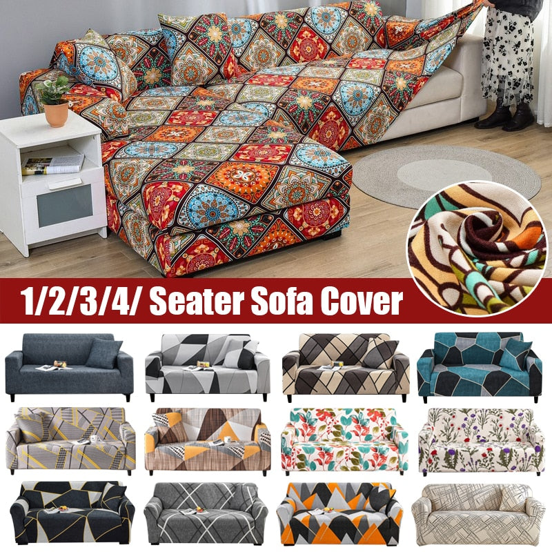 Elastic Sofa Covers for Living Room Non Slip Armchair Couch Cover Sectional L-shape Sofa Cover Stretch Sofa Slipcover 1/2/3/4-seater