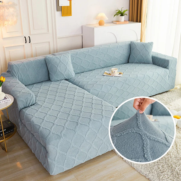 Elastic Thick L Shaped Sofa Cover Stretch Jacquard Armchair Slipcovers 1/2/3 Seater Corner Couch Covers Home Decor