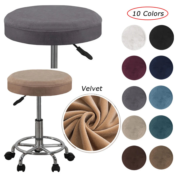 Elastic High Quality Velvet Stool Cover Bar Round Swivel Chair Cover Anti-dirty Universal Stool Cover Coffee Shop Stool Cover