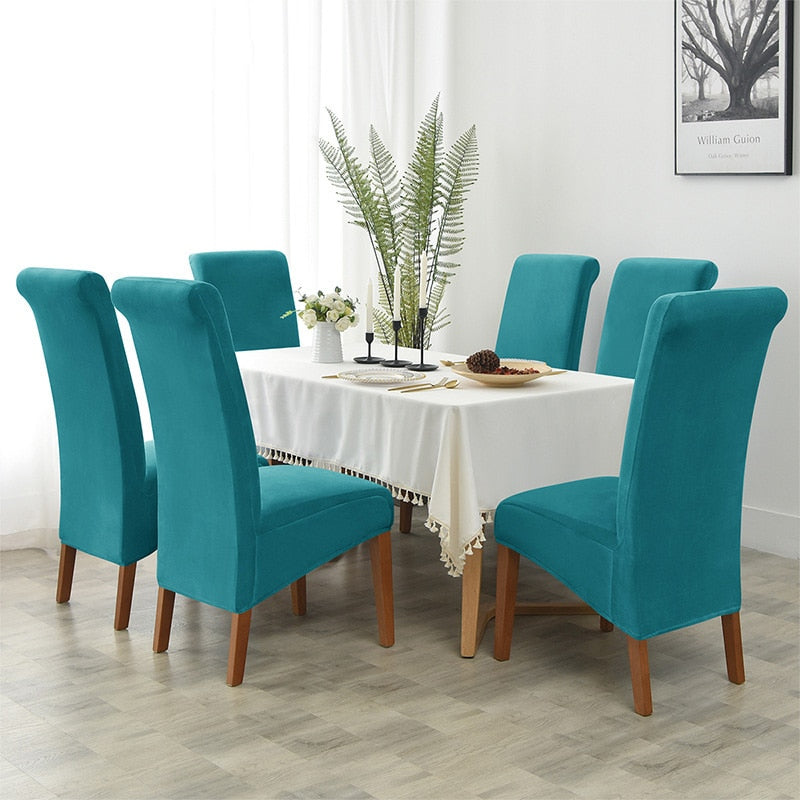 Extra Large Velvet Chair Covers Dining Room Elastic Stretch Case for ...