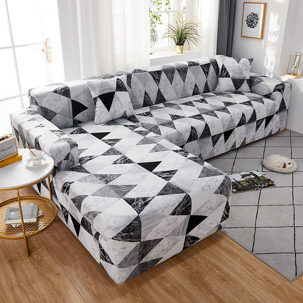 Geometry Elastic Stretch Sofa Cover Slipcovers All-inclusive Corner Couch Cover for Different Shape Sofa Chair L-Style need 2Sofa Cover
