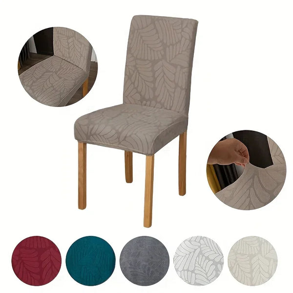 Jacquard Chair Covers for Dining Room Stretch Jacquard Dining Chair Cover Slipcover Elastic Spandex Kitchen Chair Cover