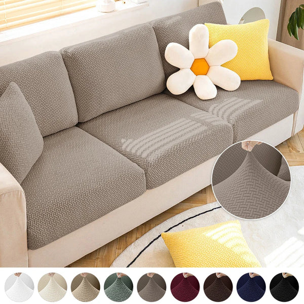 Jacquard Plaid Sofa Cover For Living Room Stretch Adjustable Sofas Cushion Cover Elastic Modular Sofa Seat Covers For Home Hotel