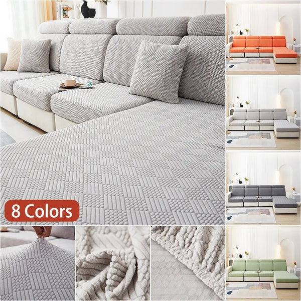 Jacquard Sofa Seat Covers Stretch Non-slip Sofa Seat Cushion Covers for Living Room Furniture Protector for Pets Adjustable Slipcover