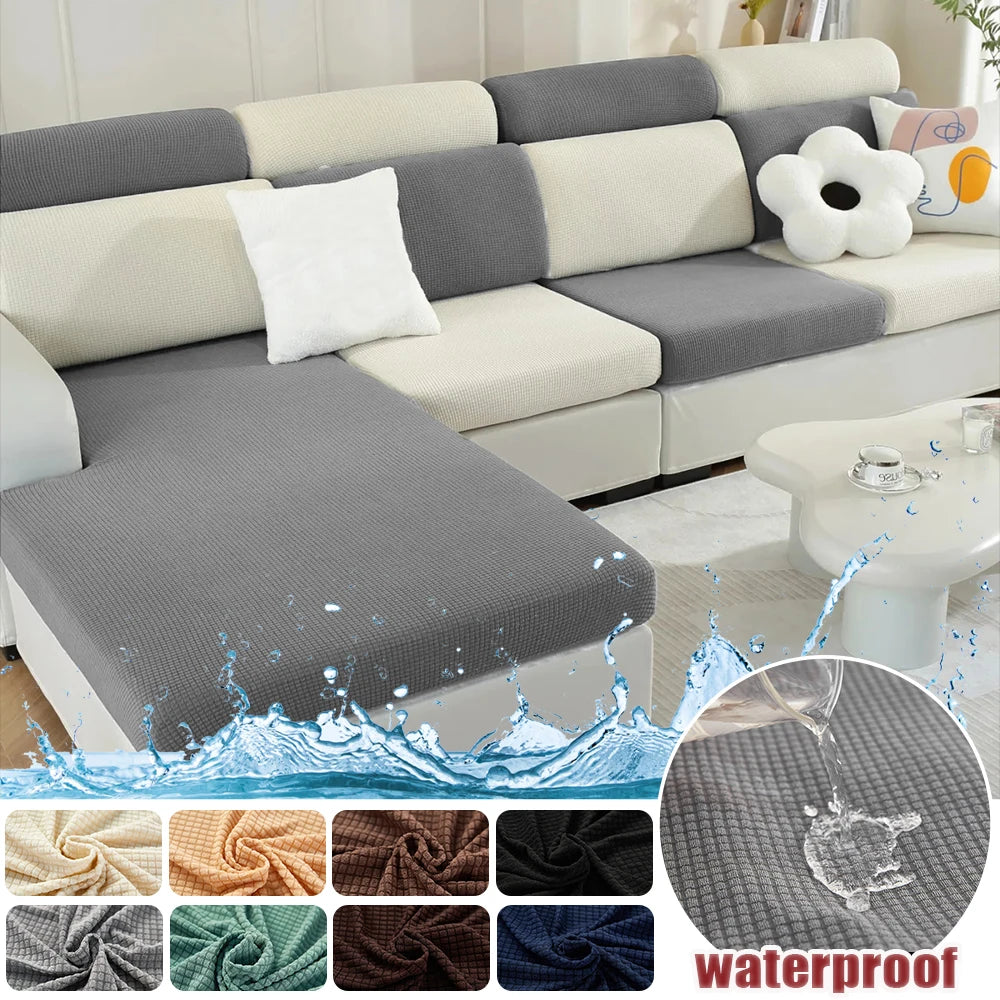 2025 Best Selling Jacquard Waterproof Sofa Cushion Cover Elastic Sofa Protector Slipcovers Removable Solid Sofa Cover