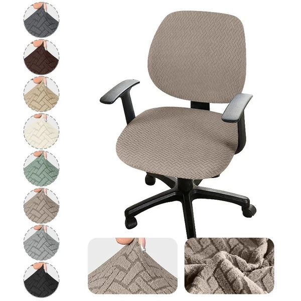 Jacuquard Office Chair Covers Stretch Seat Cover Computer Seat Slipcover Dining Chair Desk Stool Slipcovers Sillas De Oficina