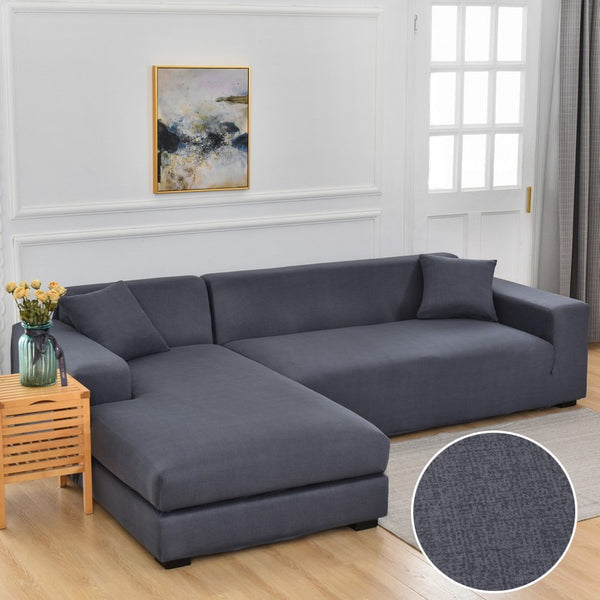 L-shaped Sofa Covers for Living Room Elastic Sofa Slipcovers Couch Cover Stretch Corner Sofa Cover Chaise Longue Need Buy 2PCS