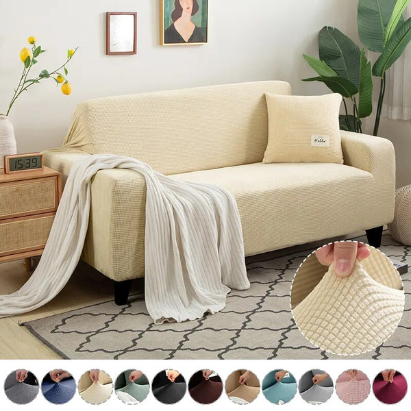 Jacquard Stretch Sofa Cover Slipcovers For L Shape Living Room Elastic Corner Couch Covers 1/2/3/4 Seater