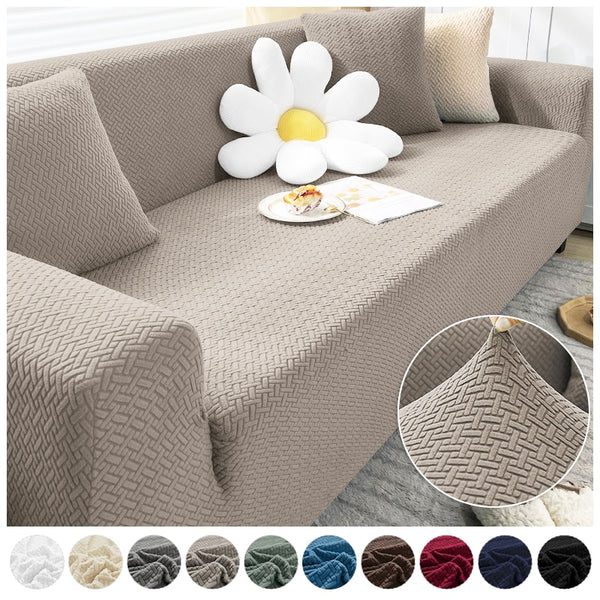 Thick Elastic Sofa Cover UK Slipcover For Living Room Stretch Polar Fleece Armchair Cover 1/2/3/4 Seater Corner Couch Cover United Kingdom