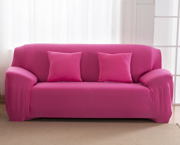 Pink Sofa Cover Spandex Elastic Sofa Covers Stretchy Dark Pink sofa covers for Corner Sofa 1/2/3/4 Sectional Magic Sofa Cover