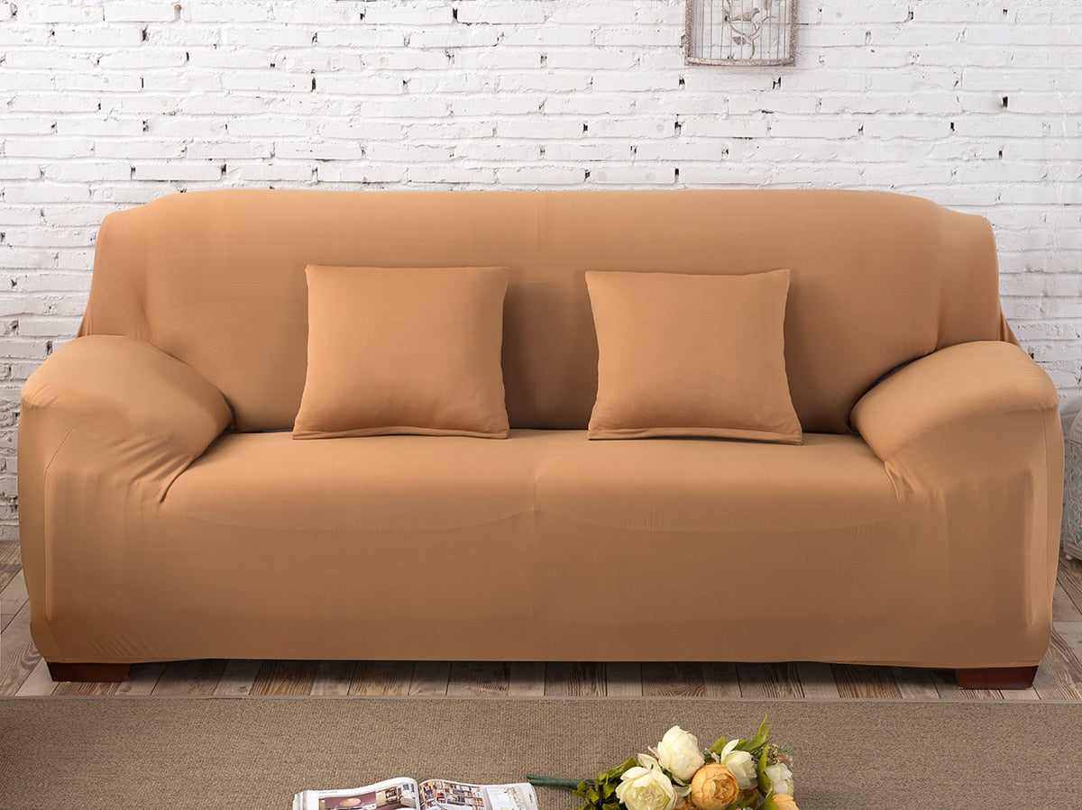 Yellow Color Sofa Covers Spandex Elastic Sofa Covers Stretchy Dark Yel ...