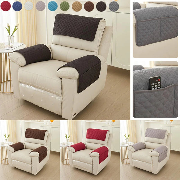 Sofa Armrest Cover Fleece Thickened Non Slip Couch Chair Arm Protector Arm Cover for Chair