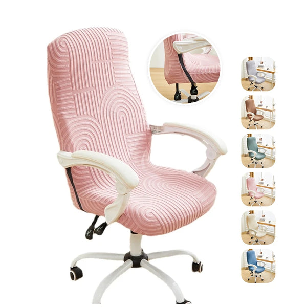 Nordic Elastic Office Chair Covers Stretch Computer Chair Cover Removable Anti-dust Rotating Study Gaming Armchair Cover