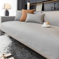 Waterproof All-Season Grey Sofa Throws Blanket Modern Minimalist Urine-Resistant Anti-Fur Full-Coverage Universal Throw