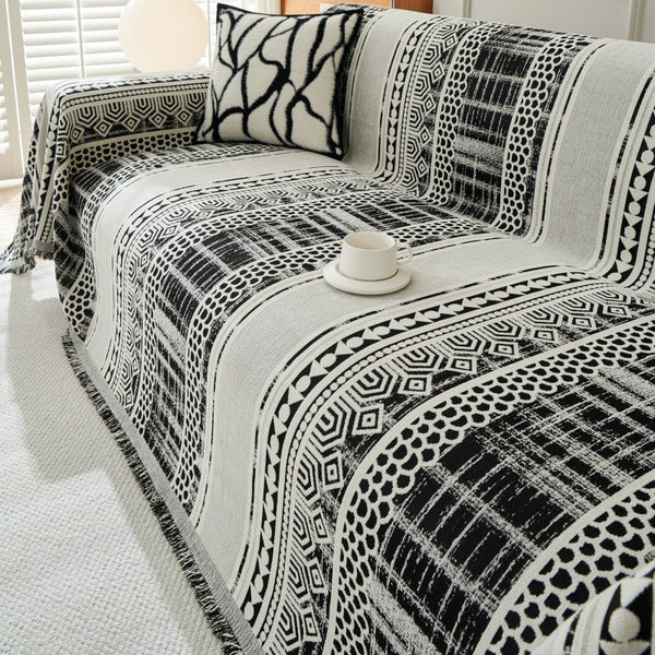 Luxury Chenille Full-Coverage Sofa Throws All-Season Premium Throw Blanket with Full-Protection Design