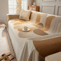 Chenille Non-Slip Full-Coverage Sofa Throws Protector Universal All-Season Plush Cushion Covers with Throw Blanket