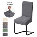 Geometric Jacquard Stretch Chair Covers for Cantilever Dining Chairs