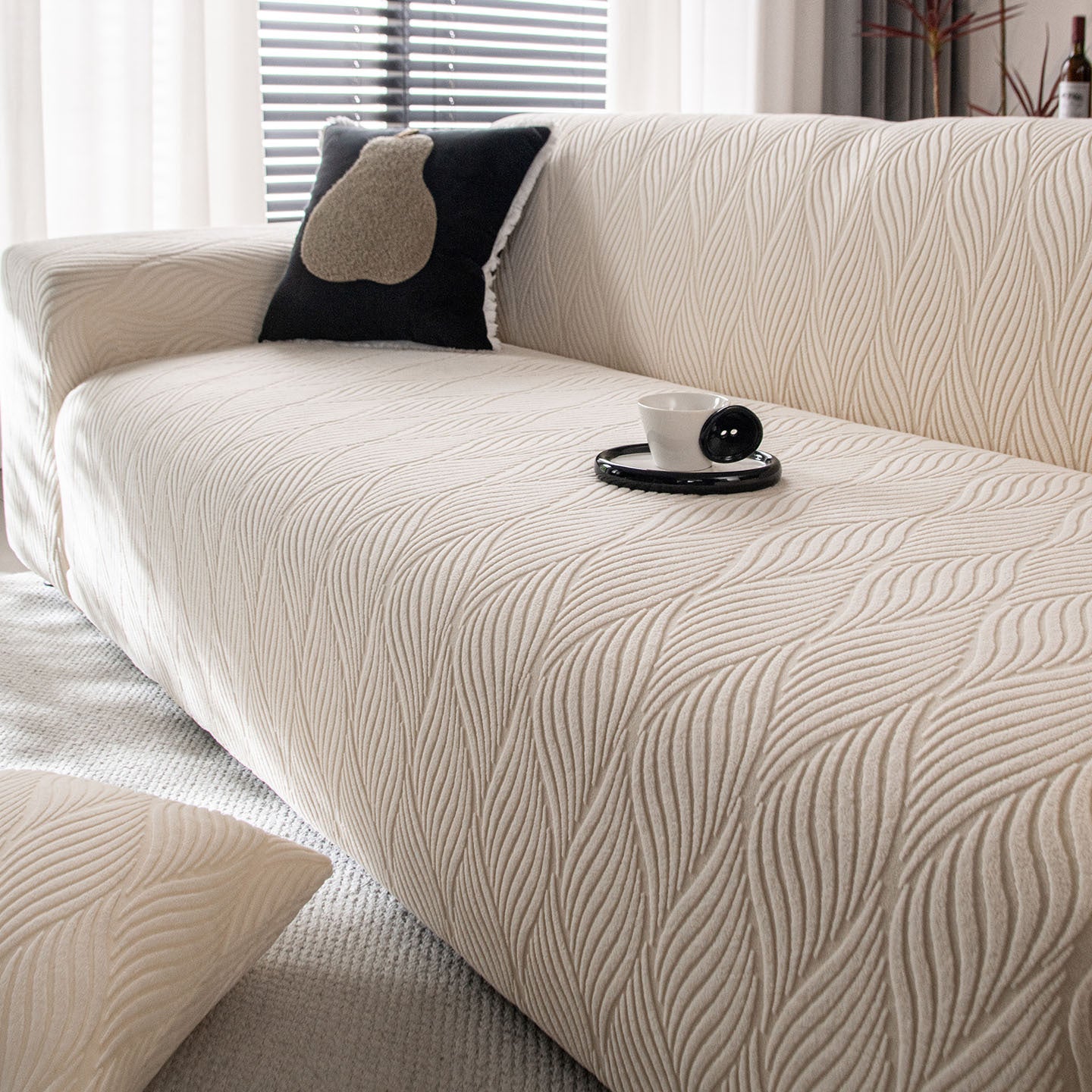 New Universal Minimalist Jacquard Velvet Sofa Cover – Non-Slip Full-Wrap Slipcover & Couch Covers