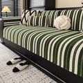 Chenille Striped Sofa Cushion All-Season Anti-slip Seat Pad Minimalist Modern Living Room Sofa Cover Throw