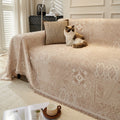 Vintage Thickened Linen-Chenille Sofa Throw, Full-Coverage Jacquard All-Season Sofa Protector Blanket Sofa Throws