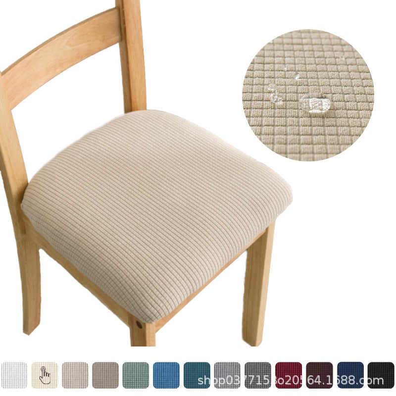 Stretch Waterproof Chair Seat Cover – Elastic Cushion Slipcover, Removable & Washable Protector for Dining Room Chairs