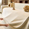 Hot-Selling Herringbone Chenille Sofa Throw Cover – One-Piece Full Wrap, Anti-Slip & Cat Scratch Proof