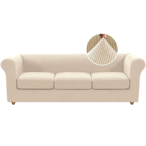 Stretch Chesterfield Sofa Covers for  Cushion Couch Mid Century Deep Seat Sofa Covers Thicker Jacquard Fabric Couch Slipcovers