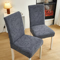 Solid Color 3D Jacquard Velvet Stretch Chair Cover – Non-Slip, Full-Coverage Dining Chair Slipcover for Living Room & Kitchen