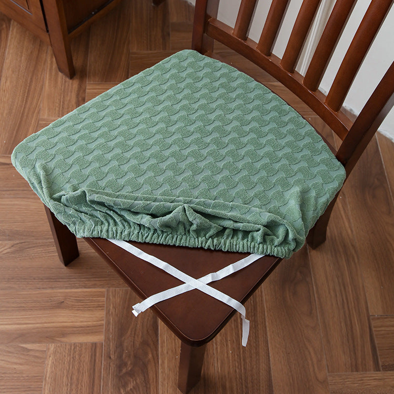 Waterproof Stretch Dining Chair Covers Solid Color Simple Elastic Seat Slipcovers for Kitchen Hotel Restaurant Banquet Party