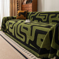 Chenille Sofa Throw Blanket – All-Season, Non-Slip & Cat Scratch Resistant | Decorative Couch Cover for Living Room, Bedroom & Office