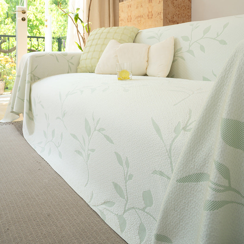 2027 Trendy New Cooling Silk Sofa Throw – Full-Coverage Summer Ice Silk One-Piece Sofa Cover Blanket