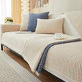 Chenille Non-Slip All-Season Sofa Cushion Covers, Minimalist Modern Premium Solid Color Sofa Protector Throw