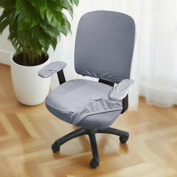 2026 New Elastic Minimalist Twill Mini-Diamond Office Chair Covers, Detachable Jacquard Computer Chair Slipcovers