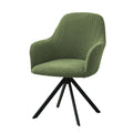 Curved Floral Pattern Stretchable Chair Cover - Swivel & High-Armchair Protector for Home & Hotel Rotating Chair Sleeve