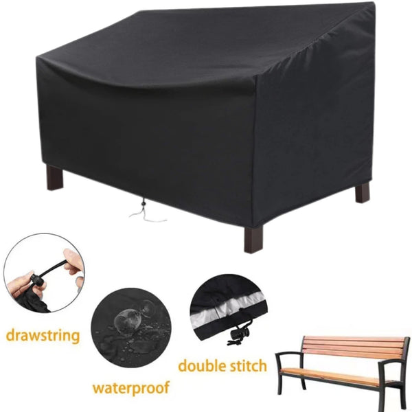 Outdoor Waterproof Bench Cover Garden Park Patio Seat Covers Furniture Sofa Chair Table Rain Snow Dust Proof Protector Cover