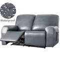 PU Leather Sofa Cover 1/2 Seat Waterproof Recliner Armchair Cover Solid Color Elastic Relax Single Sofa Slipcovers Living Room