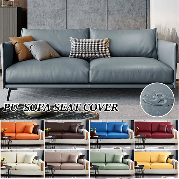 PU Leather Sofa Covers Durable Waterproof Sofa Seat Cushion Cover For Living Room Stretch Sofa Cushion Slipcovers