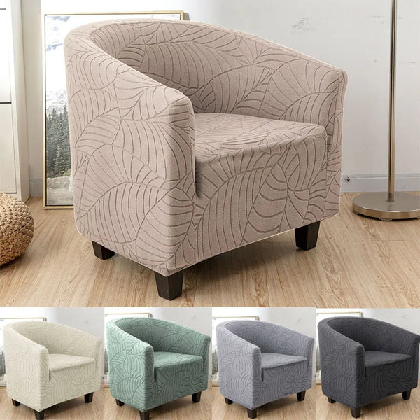 Pastoral Style Club Sofa Covers Stretch Spandex Tub Chair Cover Armchair Slipcovers Floral Single Sofa Cover